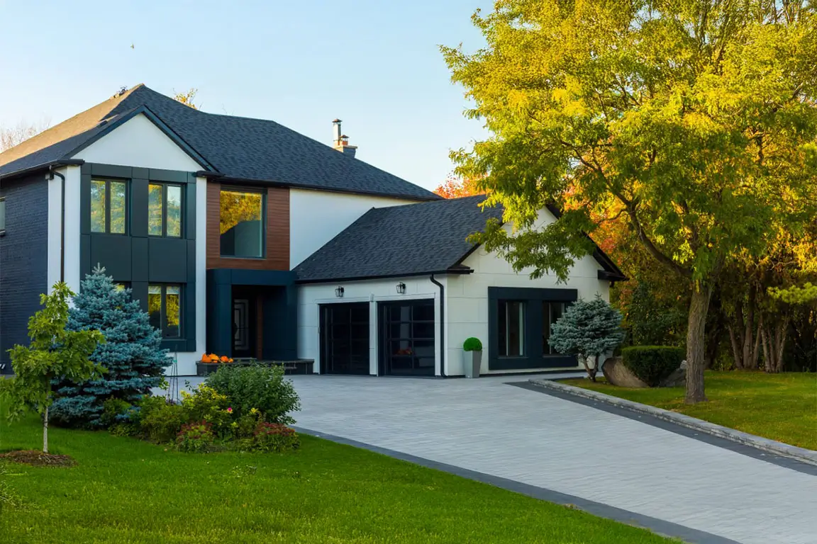Custom built luxury house in the suburbs.